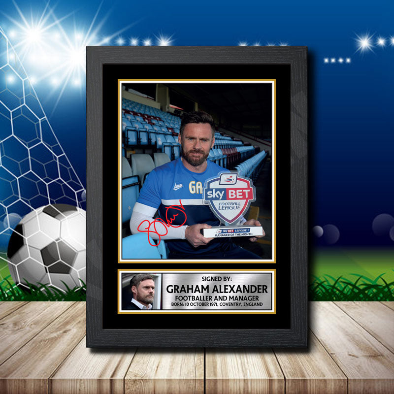Graham Alexander 2 Printed Signature Footballers Star Poster Print Framed Wall Art Gift – Graham Alexander 2 Printed Signature Footballers Star Poster Print