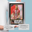 Granit Xhaka Printed Autograph Poster – Sunderland & Switzerland Football Star Wall Art – Soccer Player Memorabilia Poster Print