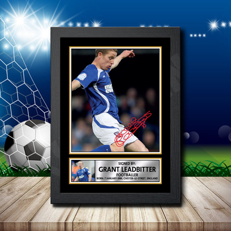 Grant Leadbitter Printed Signature Footballers Star Poster Print Framed Wall Art Gift – Grant Leadbitter Printed Signature Footballers Star Poster Print