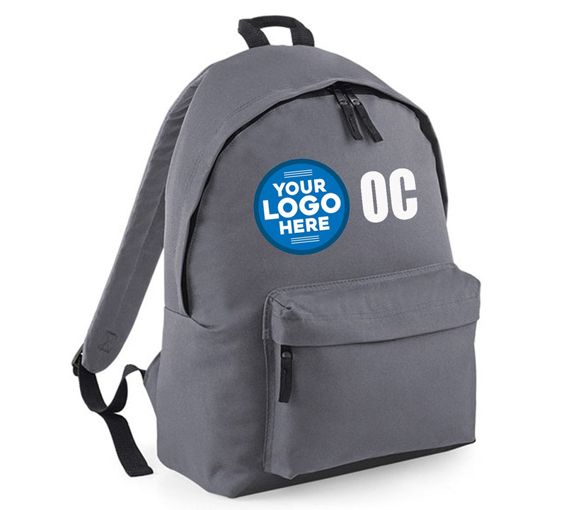 CUSTOM PRINTED BACKPACK SCHOOL ANY LOGO AND/ OR INITIALS FULLY PERSONALISED