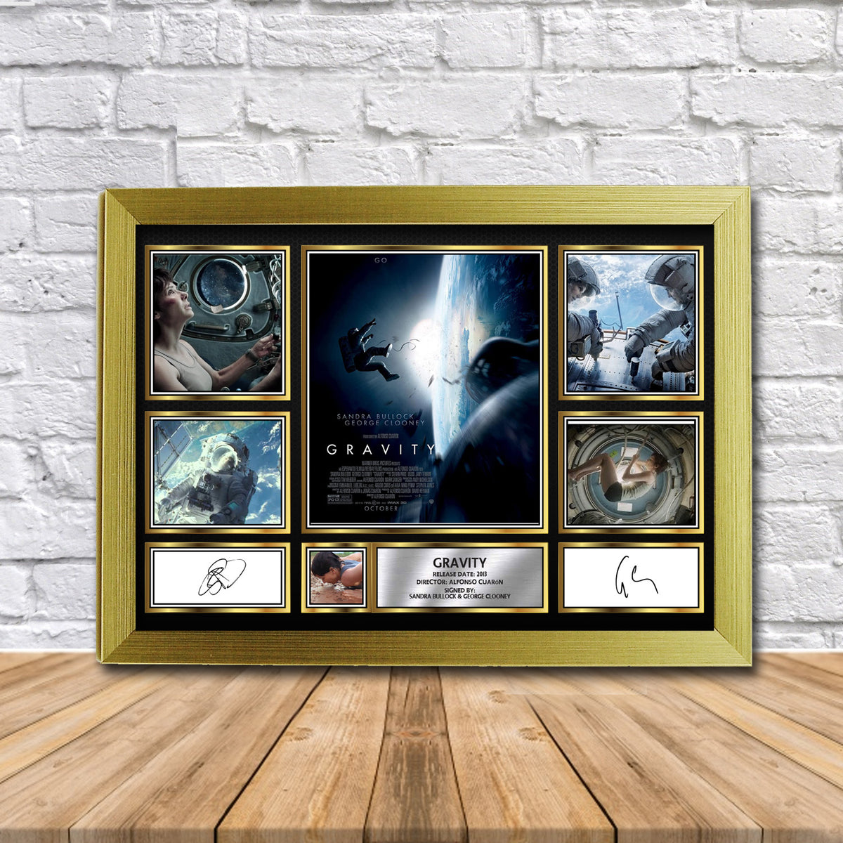 Gravity Movie Gift Framed Printed Signature Star Poster Print Wall Art Gift
