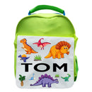 Personalised Custom Any Image Kids School Backpack Hi Vis - Your Image Back To School Bag - Red Green Rucksack Bag