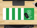Personalised Football Club Colours Extra Large Mouse Mat (800mm x 300mm) - Green and White