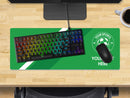 Personalised Football Club Colours Extra Large Mouse Mat (800mm x 300mm) - Green