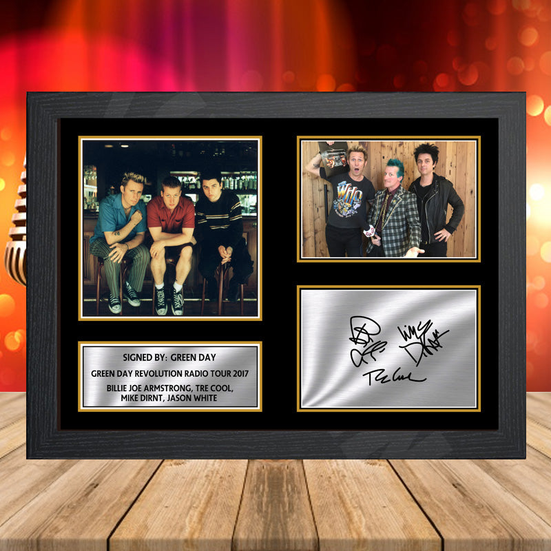 Green Day Revolution Radio Tour 2017 – Printed Signature Music-Landscape Star Print – Green Day Revolution Radio Tour 2017