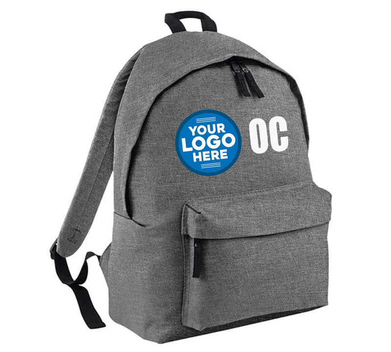 CUSTOM PRINTED BACKPACK SCHOOL ANY LOGO AND/ OR INITIALS FULLY PERSONALISED