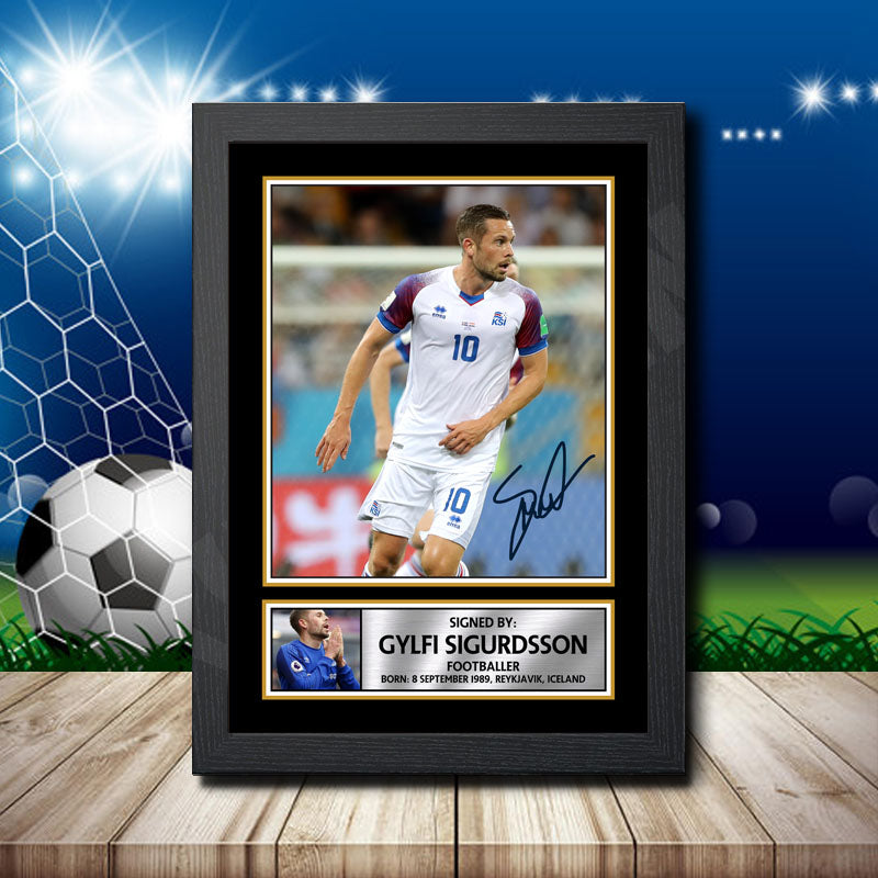 Gylfi Sigurdsson 2 Printed Signature Footballers Star Poster Print Framed Wall Art Gift – Gylfi Sigurdsson 2 Printed Signature Footballers Star Poster Print
