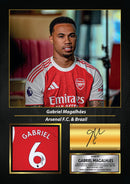 Gabriel Magalhães Signed Football Memorabilia – Framed Autograph Display with Arsenal & Brazil Tribute – Collector’s Gift
