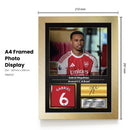 Gabriel Magalhães Signed Football Memorabilia – Framed Autograph Display with Arsenal & Brazil Tribute – Collector’s Gift