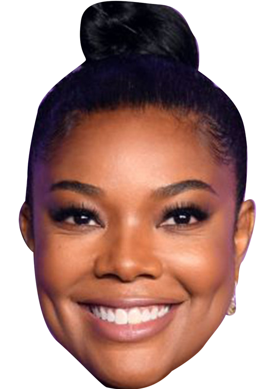 Gabrielle Union Celebrity Face Mask Fancy Dress - High-Quality Cardboard Masks for Any Occasion