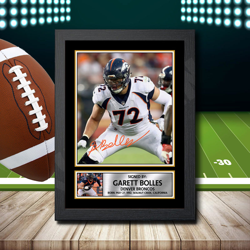 Garett Bolles – Printed Signature NFL Star Print – Garett Bolles