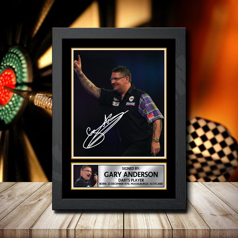 Gary Anderson Printed Signature Darts Star Poster Print Framed Wall Art Gift – Gary Anderson Printed Signature Darts Star Poster Print