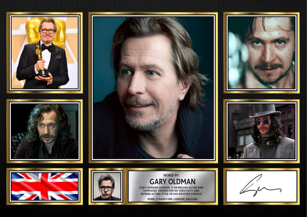 Gary Oldman – Printed Signature Television Star Print – Reproduction Print