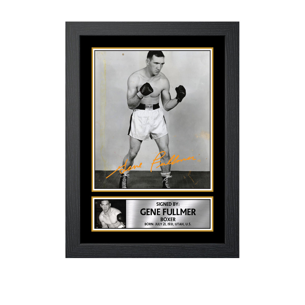 Gene Fullmer M701 Boxing Printed Signature Poster Print Gift