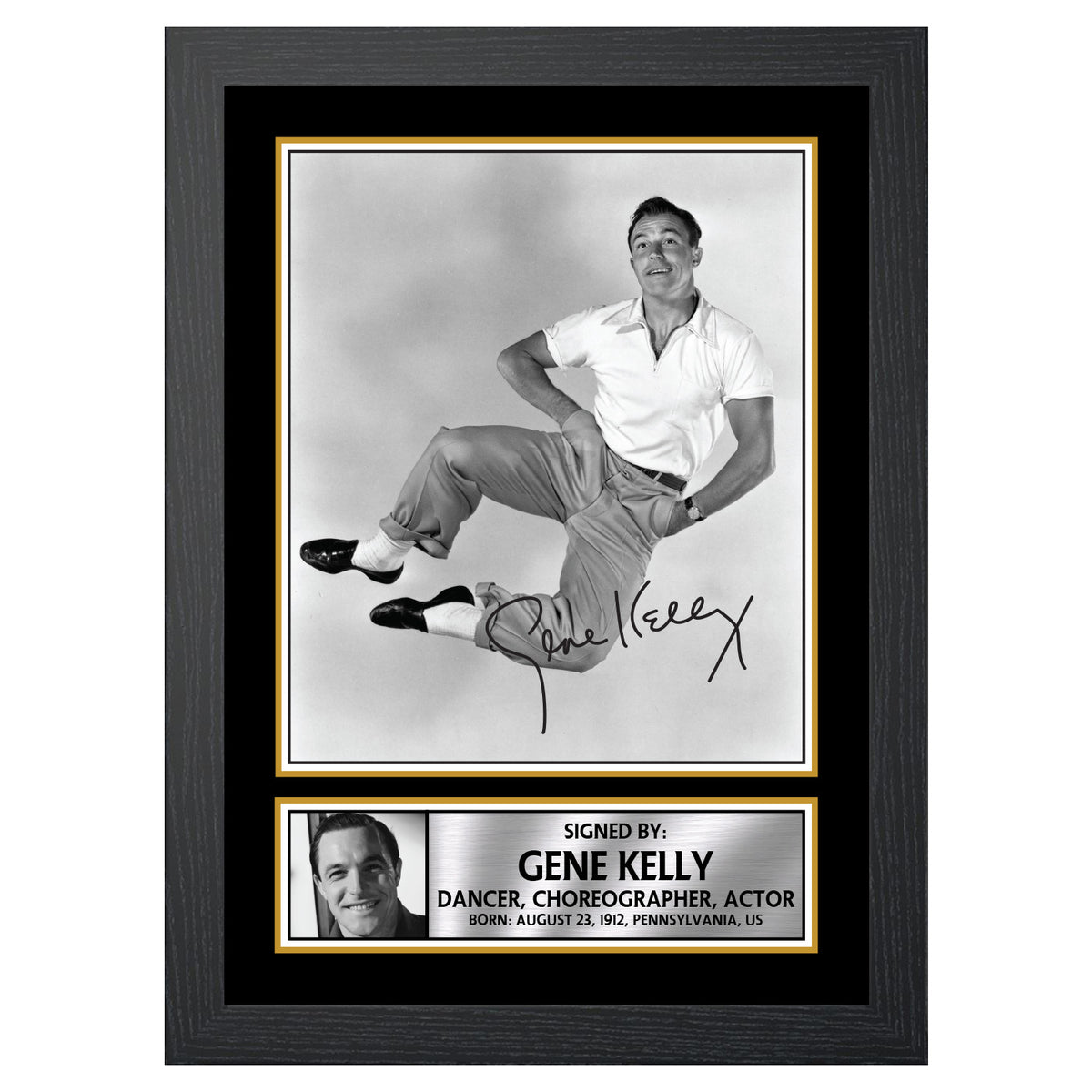 Gene Kelly Dancers Printed Signature Poster Print Gift