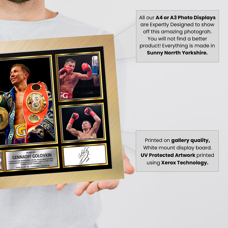 Gennadiy Golovkin top boxer Autographed Print Landscape