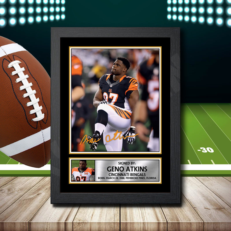 Geno Atkins – Printed Signature NFL Star Print – Geno Atkins