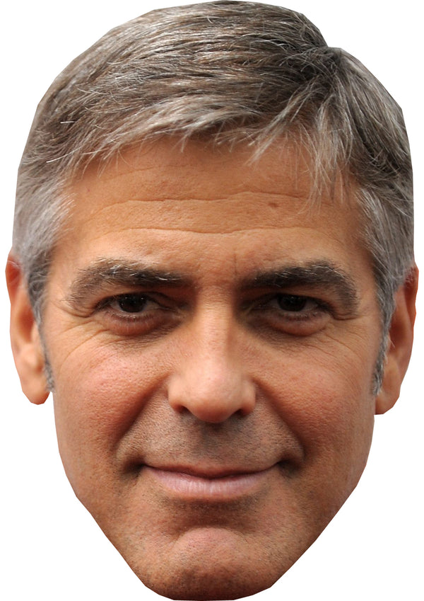 George Clooney 2016 Celebrity Face Mask Fancy Dress Cardboard Costume Mask