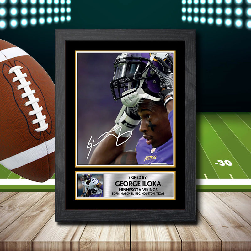 George Iloka – Printed Signature NFL Star Print – George Iloka