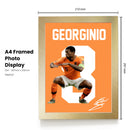 Georginio Wijnaldum Signed Poster Print – Netherlands National Team Captain Tribute Wall Art with Signature & Jersey Number 8 – Midfield Leader Memorabilia for Football Fans & Collectors