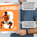 Georginio Wijnaldum Signed Poster Print – Netherlands National Team Captain Tribute Wall Art with Signature & Jersey Number 8 – Midfield Leader Memorabilia for Football Fans & Collectors
