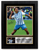 Georginio Rutter Brighton & Hove Albion Poster Print – Signed Autograph Style Football Wall Art   – Framed or Unframed – Gift for Fans