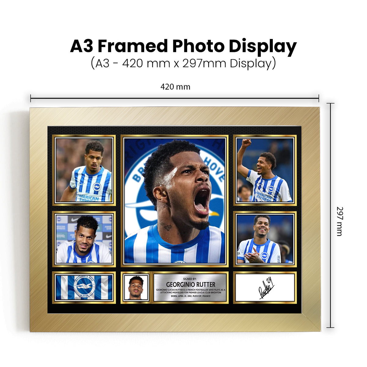 Georginio Rutter Printed Signature Football Poster Print