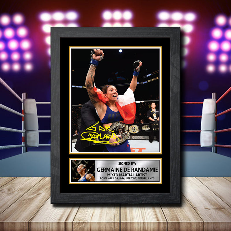 Germaine De Randamie Printed Signature Ufc Star Poster Print Framed Wall Art Gift – Germaine De Randamie Printed Signature Ufc Star Poster Print
