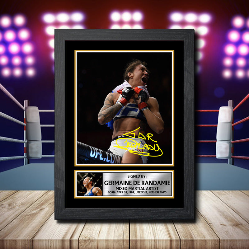 Germaine De Randamie 2 Printed Signature Ufc Star Poster Print Framed Wall Art Gift – Germaine De Randamie 2 Printed Signature Ufc Star Poster Print