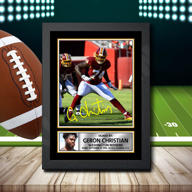 Geron Christian – Printed Signature NFL Star Print – Geron Christian