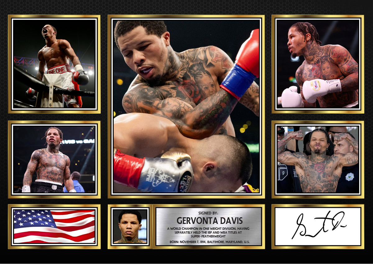Gervonta Davis top boxer Printed Signature Print Landscape – A4 Poster