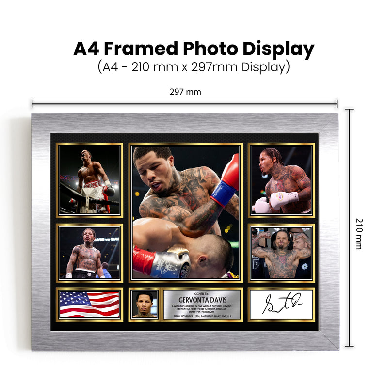 Gervonta Davis top boxer Autographed Print Landscape