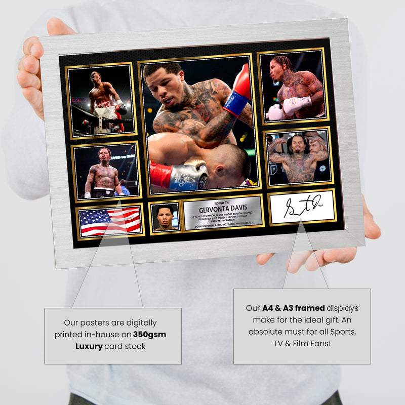 Gervonta Davis top boxer Autographed Print Landscape