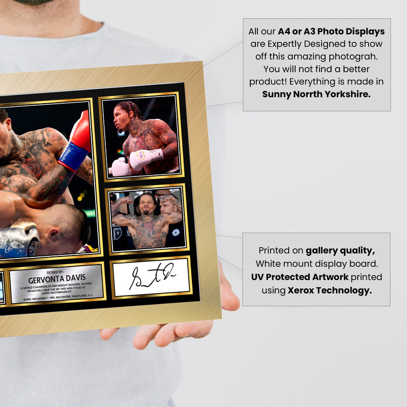 Gervonta Davis top boxer Autographed Print Landscape