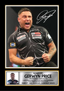 Gerwyn Price Darts Poster Print – Welsh Professional Darts Player Wall Art Featuring The Iceman Signature Style Design – Darts Memorabilia Gift for Fans and Collectors