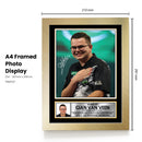 Gian van Veen Darts Poster Print – Professional Dutch Darts Player Signature Style Wall Art – PDC Darts Memorabilia Gift for Fans and Collectors