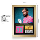 Gianluigi Donnarumma Printed Signed Poster – PSG & Italy Goalkeeper Tribute Wall Art with Jersey & Bio Plaque – Football Memorabilia for Fans & Collectors