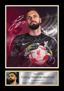 Giorgi Mamardashvili Signed Poster Print – Liverpool FC Goalkeeper Memorabilia – Tribute Wall Art for Football Fans & Collectors