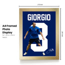 Giorgio Chiellini Signed Poster Print – Italy National Team Defender Tribute Wall Art with Signature & Jersey Number 3 – Legendary Captain Memorabilia for Football Fans & Collectors