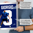 Giorgio Chiellini Signed Poster Print – Italy National Team Defender Tribute Wall Art with Signature & Jersey Number 3 – Legendary Captain Memorabilia for Football Fans & Collectors