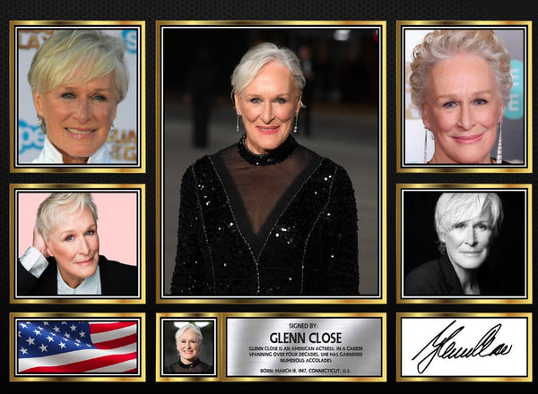 Glenn Close Actors Framed Printed Signature Print – Fan Gift – Wall Art – Reproduction Print