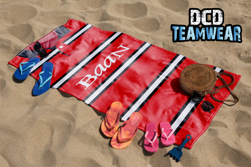 Gloucester Rugby Union Retro Lightweight Beach Gym Towel