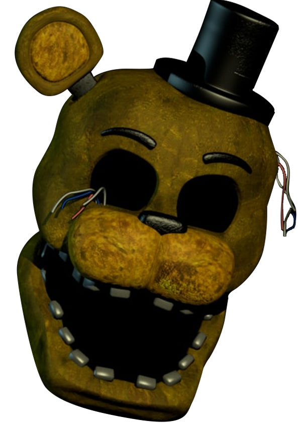 Golden Freddy  Five Nights at Freddy's Movie Gaming Cardboard Celebrity Party Face Mask – Golden Freddy Five Nights at Freddy's Movie Gaming Party Face Mask