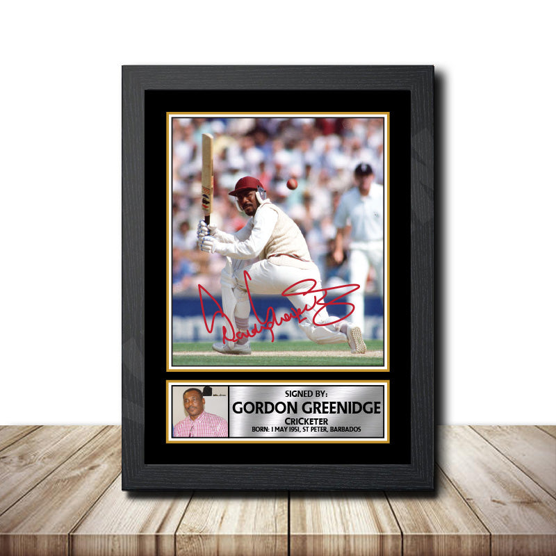 Gordon Greenidge M1584 Cricketer Printed Signature Poster Print Gift