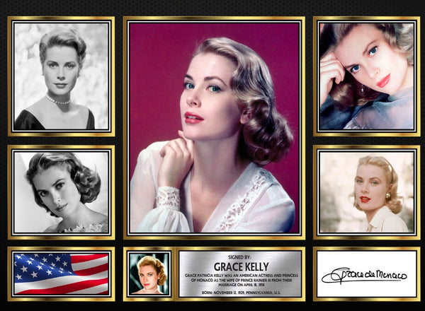 Grace Kelly Actors Framed Printed Signature Print – Fan Gift – Wall Art – Reproduction Print