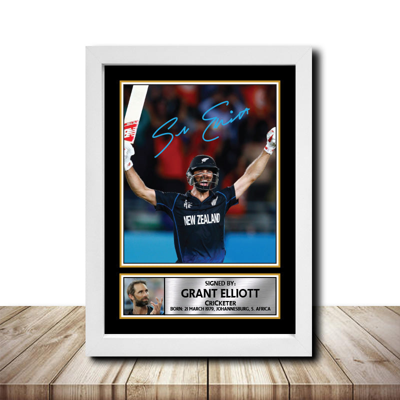 Grant Elliott M1587 Cricketer Printed Signature Poster Print Gift
