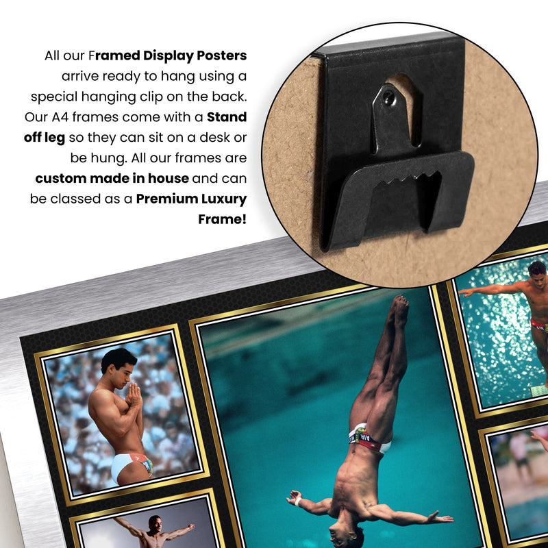 Greg Louganis Olympians Framed Autographed Print - Limited Edition Autograph Fan Gift – Collectible Memorabilia Merchandise