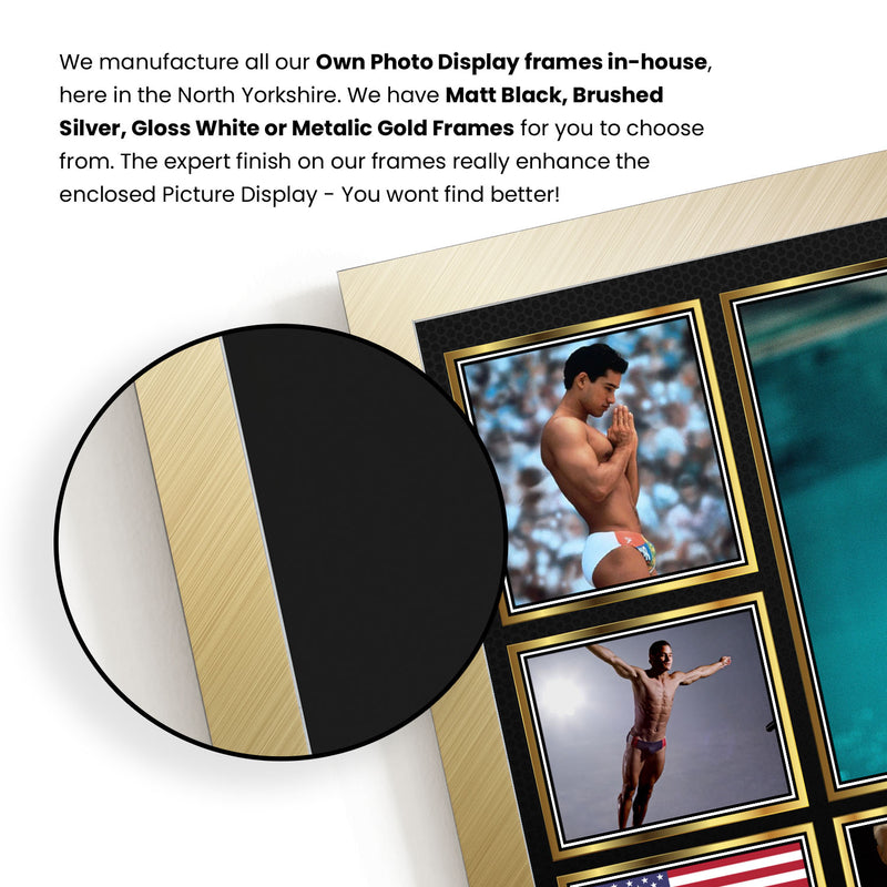 Greg Louganis Olympians Framed Autographed Print - Limited Edition Autograph Fan Gift – Collectible Memorabilia Merchandise