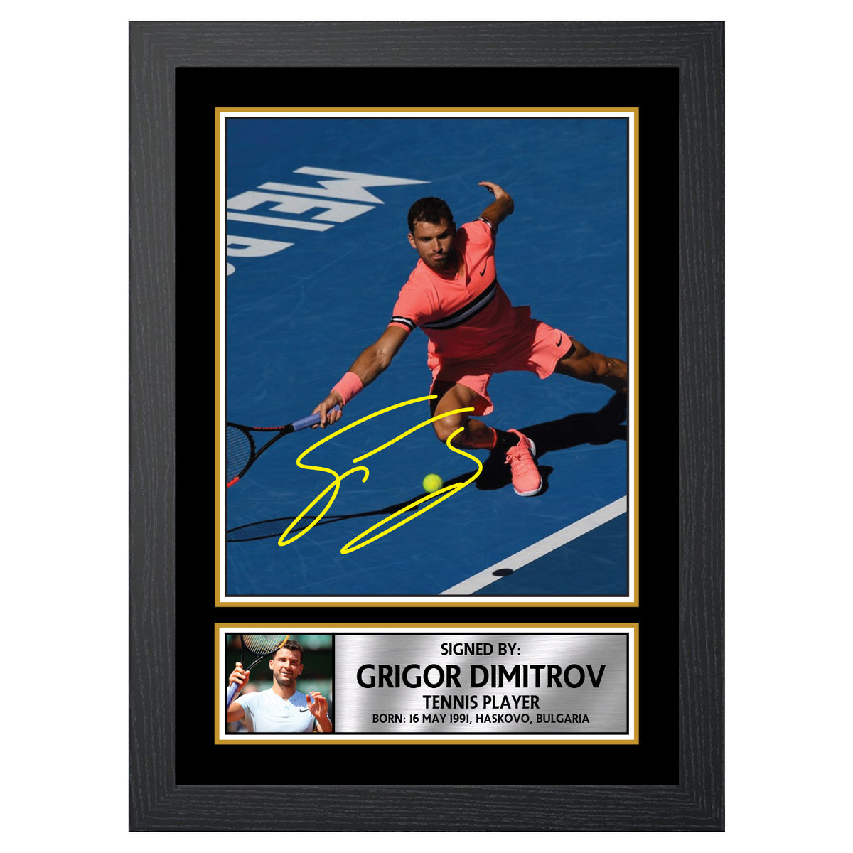 Grigor Dimitrov M566 Tennis Player Printed Signature Poster Print Gift
