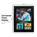Guglielmo Vicario Printed Signed Poster – Tottenham Hotspur FC & Italy Goalkeeper Tribute Wall Art with Jersey & Bio Plaque – Premier League Football Memorabilia for Fans & Collectors